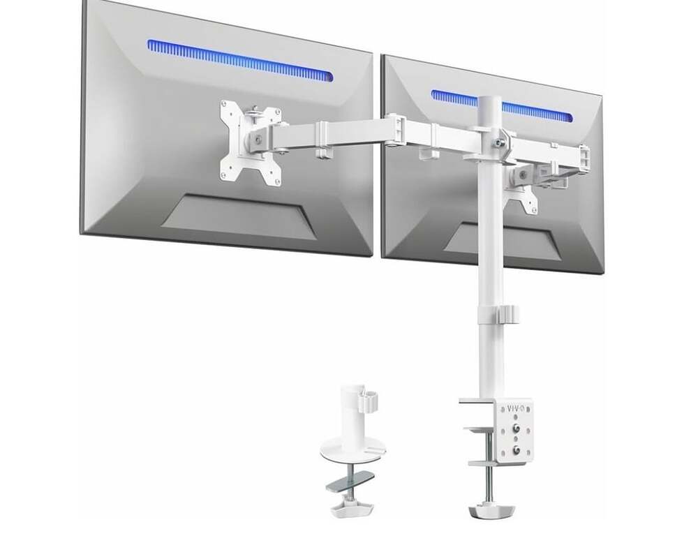 VIVO STAND-V002W Dual Monitor Desk Mount White
